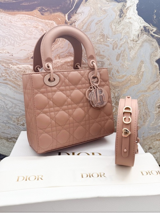 Dior Handbags - New! Christian Dior Medium  Ultra Matte Calfskin Cannage Lady Dior Bag